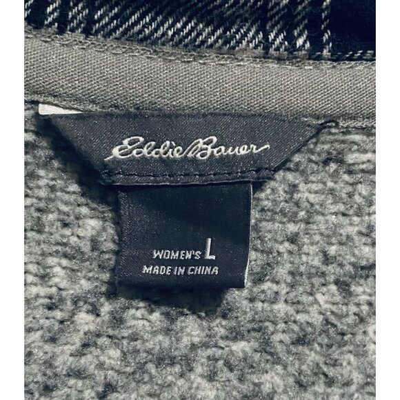 Eddie Bauer Jacket Womens Large Gray Radiator Fleece 2.0 Snap Zip Front Outdoor - Picture 6 of 7